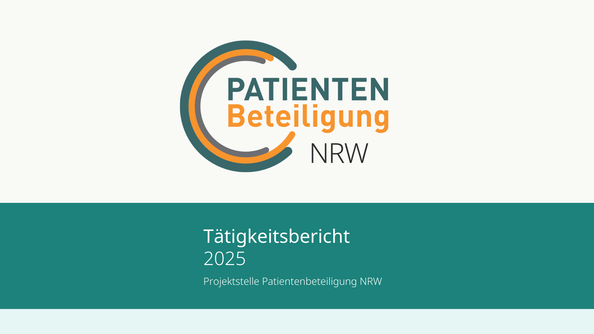 Tätigkeitsbericht, © Patientenbeteiligung NRW 2026
